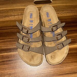 Birkenstock Women's Florida Sandal Mocha Birkibuc Soft Footbed Size 36  230 L5